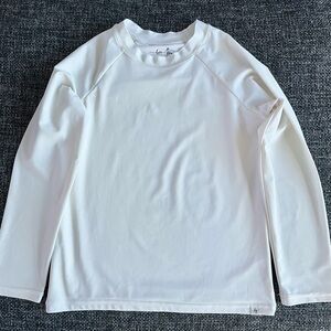 Love & Grow Boys White Long Sleeve Rashguard Size 10